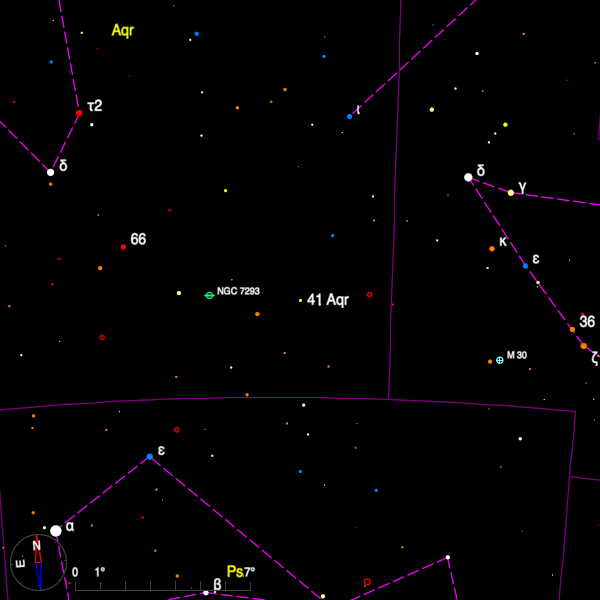 Image of a finder chart for the double star 41 Aqr in Aquarius
