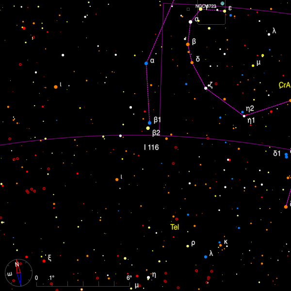 Image of a finder chart for the double stars beta Sgr in Sagittarius