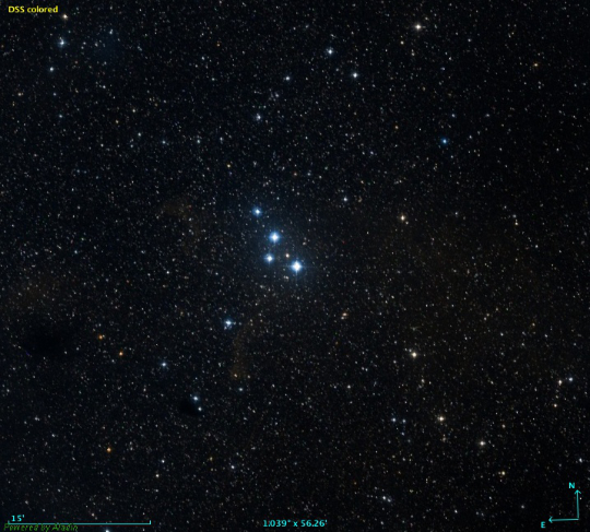 15 Cephei - Image Courtesy the Digitized Sky Survey