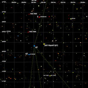 Tiny finder chart for the double star psi<sup>1</sup> in Aquarius