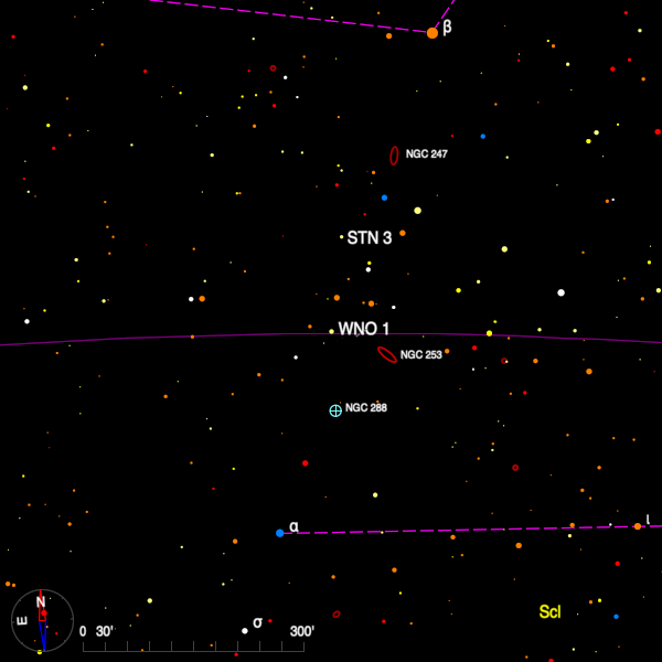 Image of a finder chart for the double star WNO 1 in Cetus