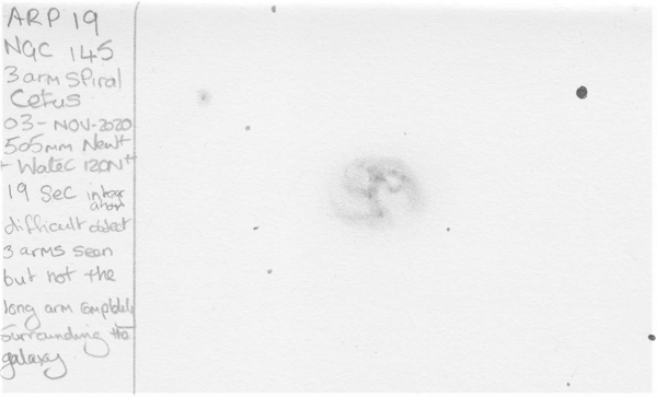 An EAA sketch of Arp 19 in Cetus by Dale Holt