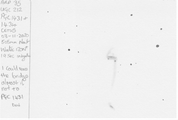 An EAA sketch of Arp 35 in Cetus by Dale Holt