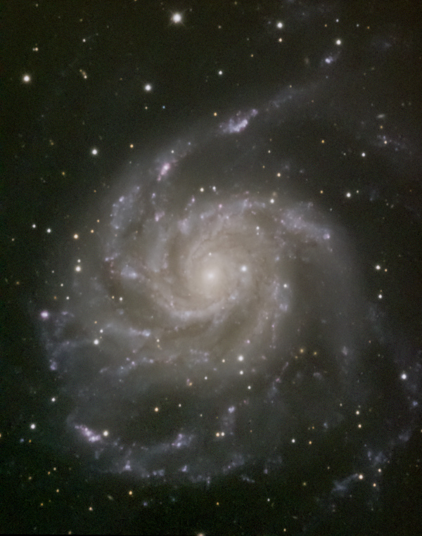 M101 by Paul Whitmarsh – 4h10m (25x600s) of luminance and 20m (2x600s) each of Red, Green and Blue.