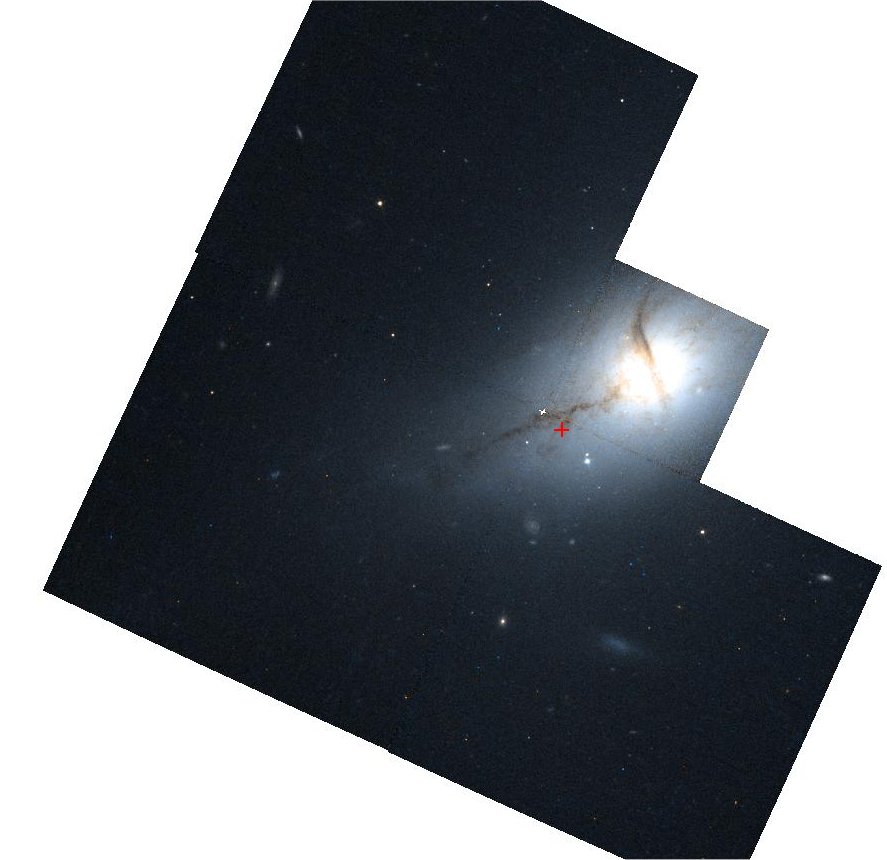 Hubble Space Telescope (HST) image of NGC3801 showing dust clouds