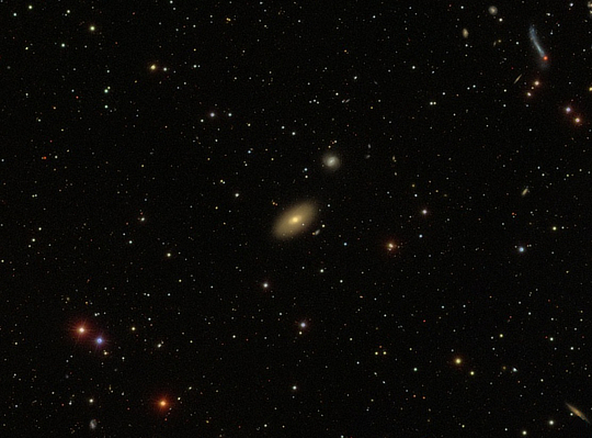 An image of galaxy NGC 6278 in Hercules provided by the Sloan Digital Sky Survey (SDSS)