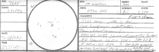 NGC 7265 - 6 August 2015 Observation courtesy of Andrew Robertson