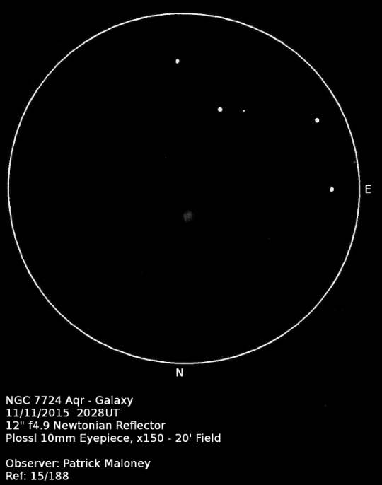 NGC 7724 sketched by Patrick Maloney