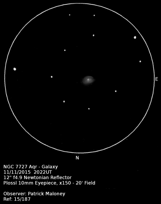 NGC 7727 sketched by Patrick Maloney