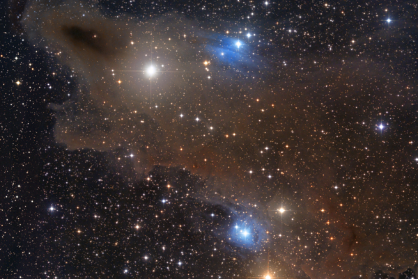 The Shark nebula (LDN 1235) with the Reflection nebulae vdB 149 and vdB 150 in Cepheus courtesy of Josef Pöpsel, Stefan Binnewies, Frank Sackenheim (Capella Observatory)