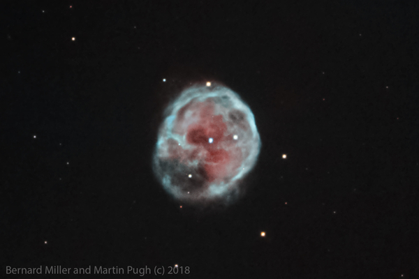 An image of the planetary nebula NGC 246 provided by Bernard Miller and Martin Pugh.