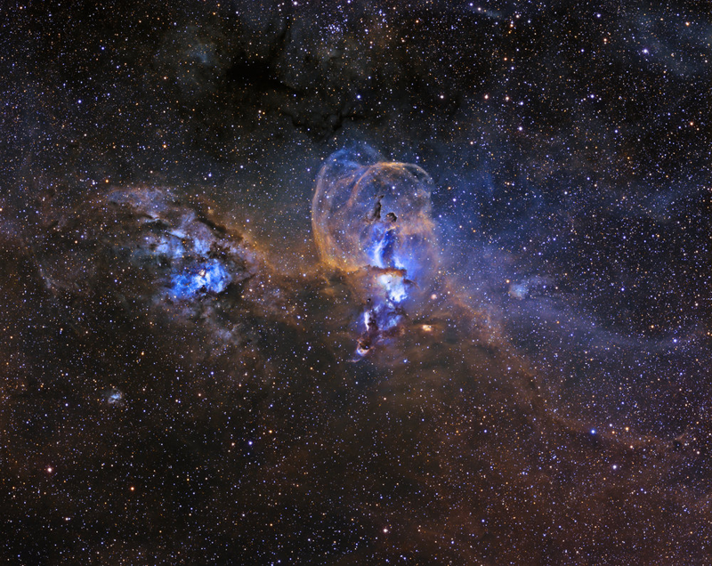 The Statue Of Liberty Nebula (NGC 3576) in Carina courtesy of Martin Pugh