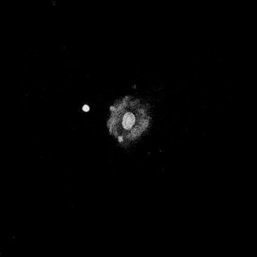 An inverted EAA pencil sketch of NGC 6058 by Dale Holt
