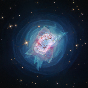 An image of the planetary nebula NGC 7027 in Cygnus courtesy of NASA, ESA, and J. Kastner (RIT)