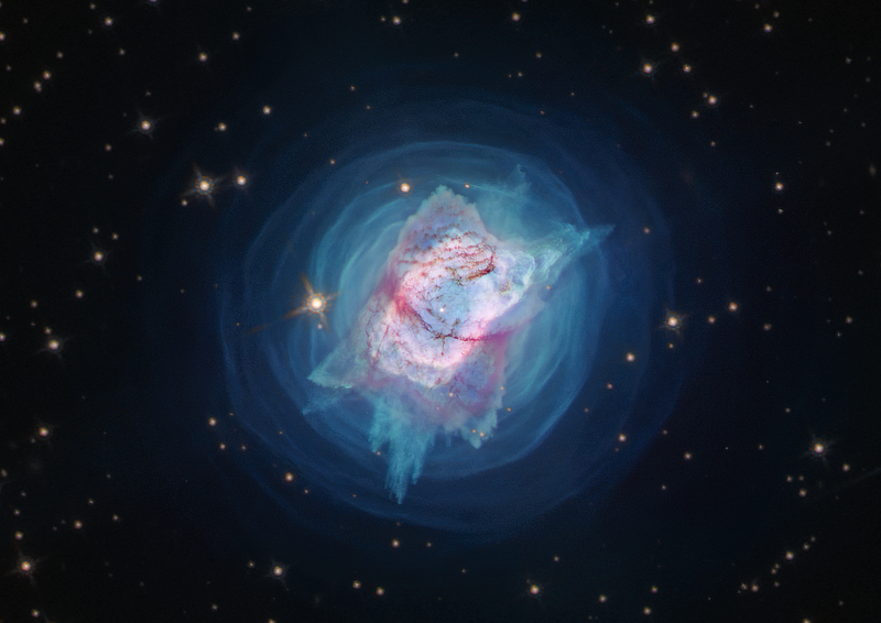 An image of the planetary nebula NGC 7027 in Cygnus courtesy of NASA, ESA, and J. Kastner (RIT)