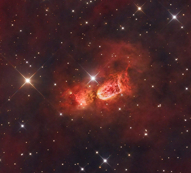 An image of the emission nebula Sh2-106 in Cygnus courtesy of Adam Block/Mount Lemmon SkyCenter/University of Arizona