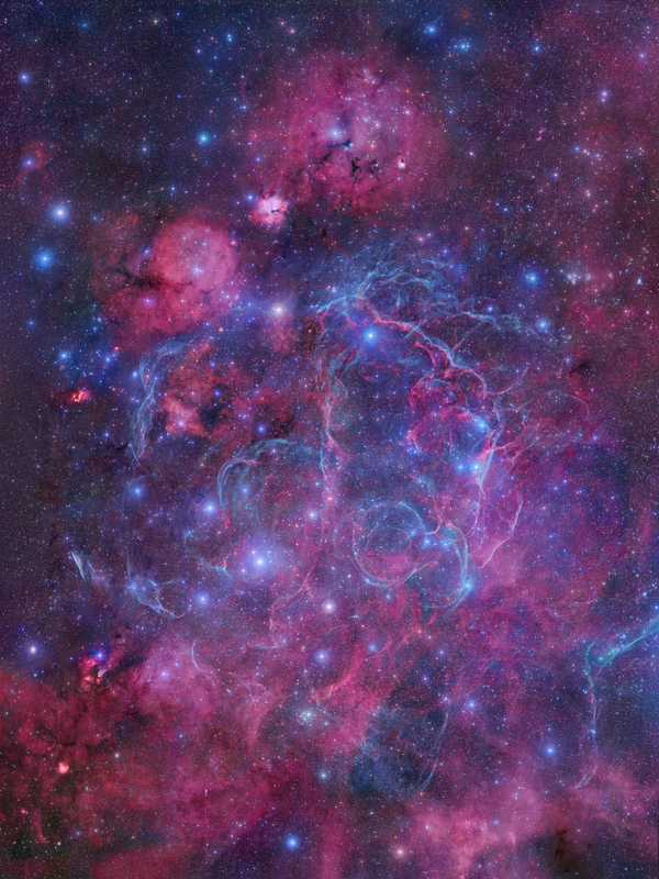 Widefield mosaic of the Vela Supernova Remnant - Image Courtesy of Robert Gendler