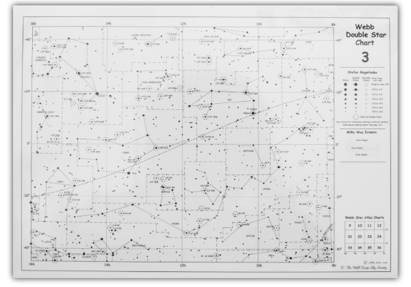 Sample of the front of Double Star Chart 3